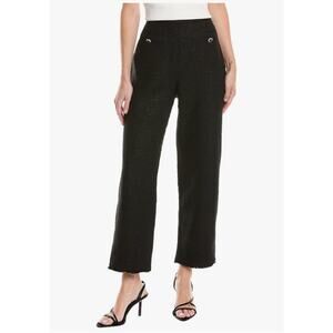 Ted Baker Women's Black Boucle Knit Katyyt Welt Pocket Trousers Pants Size 3